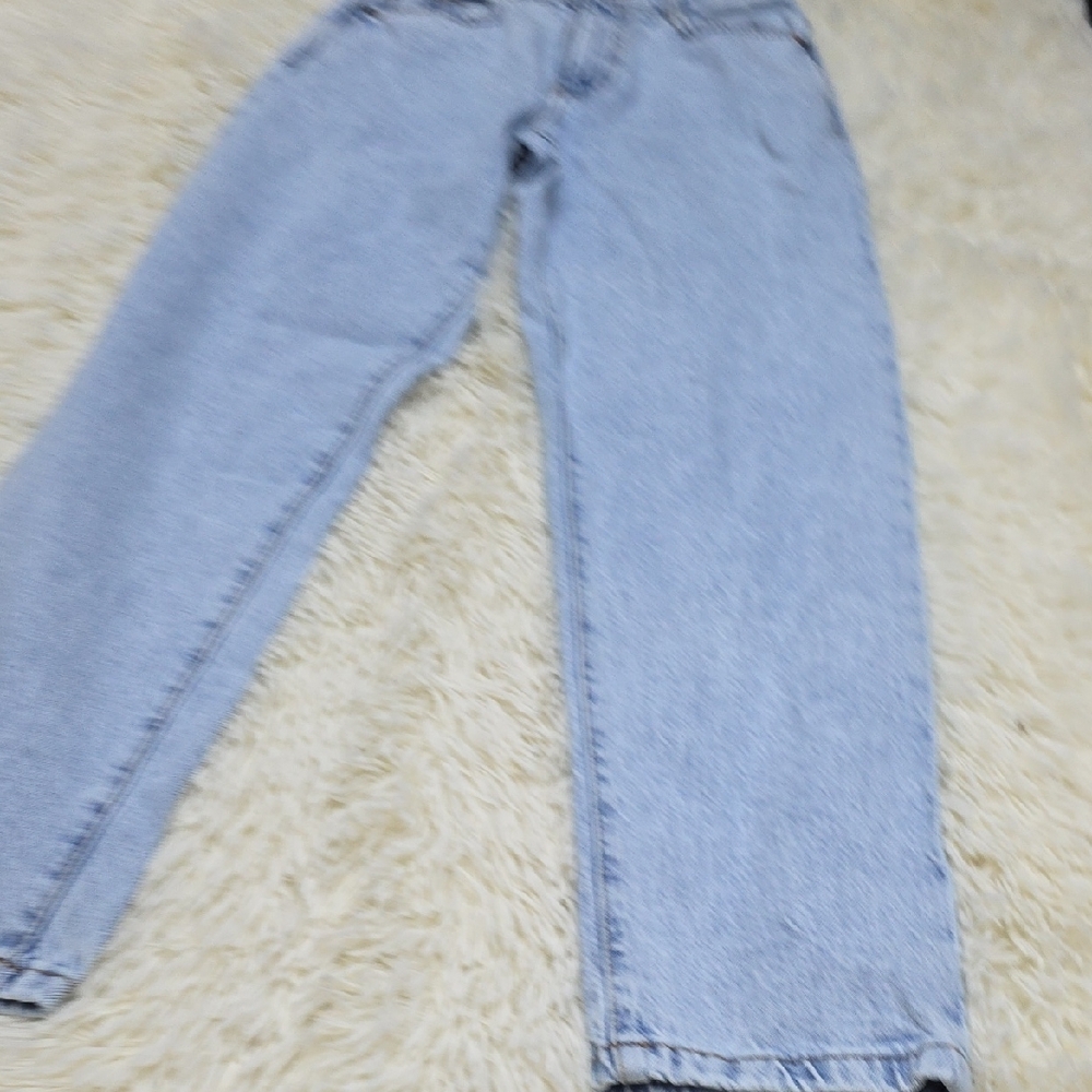 Zara Light Blue Straight Leg Jeans - Picture 3 of 9